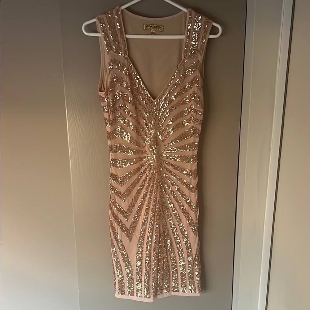 Gold Sequin Bodycon Dress
